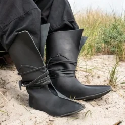 Epic Armoury Bottes Viking Rolf, Noir -Vêtements Viking Soldes Magasin bottes viking rolf noir 4