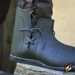 Epic Armoury Bottines Médiévales Galahad, Noires -Vêtements Viking Soldes Magasin bottines medievales galahad noires 2