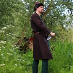 Leonardo Carbone Caftan Gustav, Marron -Vêtements Viking Soldes Magasin caftan gustav marron 3