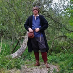 Leonardo Carbone Caftan Gustav, Noir -Vêtements Viking Soldes Magasin caftan gustav noir 5