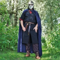 Leonardo Carbone Cape En Coton, Bleu -Vêtements Viking Soldes Magasin cape en coton bleu 4