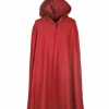 Cape En Coton Ellyn, Rouge -Vêtements Viking Soldes Magasin cape en coton ellyn rouge