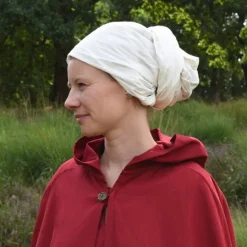 Cape En Coton Ellyn, Rouge -Vêtements Viking Soldes Magasin cape en coton ellyn rouge 2