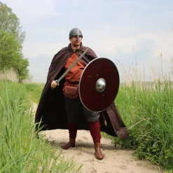 Leonardo Carbone Cape En Coton, Marron Foncé -Vêtements Viking Soldes Magasin cape en coton marron fonce 2