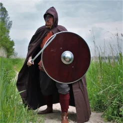 Leonardo Carbone Cape En Coton, Marron Foncé -Vêtements Viking Soldes Magasin cape en coton marron fonce 5