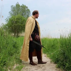 Leonardo Carbone Cape En Coton, Miel -Vêtements Viking Soldes Magasin cape en coton miel 2