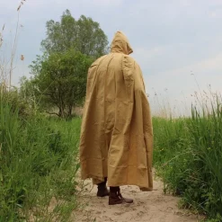 Leonardo Carbone Cape En Coton, Miel -Vêtements Viking Soldes Magasin cape en coton miel 4