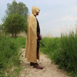 Leonardo Carbone Cape En Coton, Miel -Vêtements Viking Soldes Magasin cape en coton miel 5