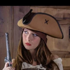 Rawblade Chapeau De Pirate Jack Rackham, Brun Clair -Vêtements Viking Soldes Magasin chapeau de pirate jack rackham brun clair 2