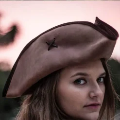 Rawblade Chapeau De Pirate Jack Rackham, Marron Se Sont Affrontés -Vêtements Viking Soldes Magasin chapeau de pirate jack rackham marron se sont affr 2