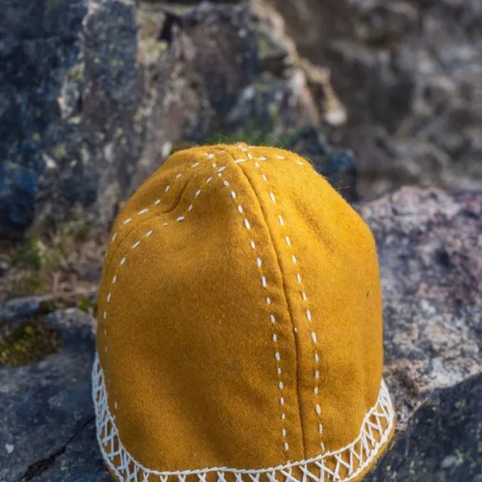 Leonardo Carbone Chapeau Viking Laine Ulf, Jaune 4 Leonardo Carbone Chapeau Viking Laine Ulf, Jaune – Image 2