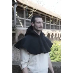 Burgschneider Chaperon Capellus (noir) -Vêtements Viking Soldes Magasin chaperon capellus noir 2