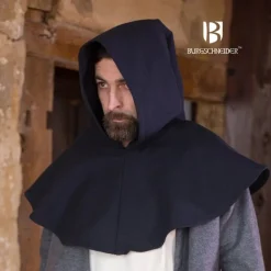 Burgschneider Chaperon Capellus (noir) -Vêtements Viking Soldes Magasin chaperon capellus noir 3