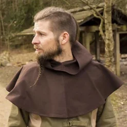 Epic Armoury Chaperon Médiéval Walt, Marron -Vêtements Viking Soldes Magasin chaperon medieval walt marron 5