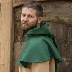 Epic Armoury Chaperon Médiéval Walt, Vert 11 Epic Armoury Chaperon Médiéval Walt, Vert -Vêtements Viking Soldes Magasin chaperon medieval walt vert 3