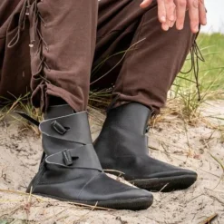 Epic Armoury Chaussures Viking Jorvik Avec Semelle En Caoutchouc, Noir