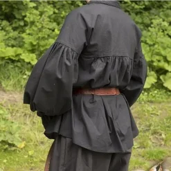 Epic Armoury Chemise Pirate Jack, Noir -Vêtements Viking Soldes Magasin chemise pirate jack noir 2