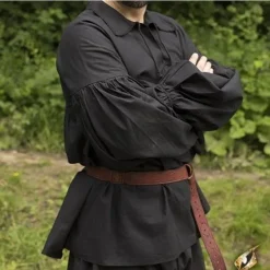 Epic Armoury Chemise Pirate Jack, Noir -Vêtements Viking Soldes Magasin chemise pirate jack noir 3