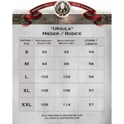 Mytholon Corsage Ursula, Bordeaux, Laine -Vêtements Viking Soldes Magasin corsage ursula bordeaux laine 2