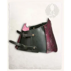 Mytholon Corset Isolde Avec Des Fleurs, Rouge-noir 11 Mytholon Corset Isolde Avec Des Fleurs, Rouge-noir -Vêtements Viking Soldes Magasin corset isolde avec des fleurs rouge noir 3