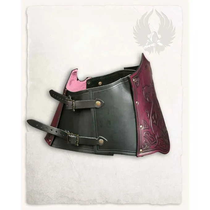 Mytholon Corset Isolde Avec Des Fleurs, Rouge-noir 6 Mytholon Corset Isolde Avec Des Fleurs, Rouge-noir – Image 4