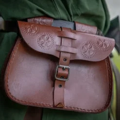 Leonardo Carbone Cuir Marron Roue Sac Soleil -Vêtements Viking Soldes Magasin cuir marron roue sac soleil 4