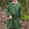 Enfants Tunique Athelstan, Vert -Vêtements Viking Soldes Magasin enfants tunique athelstan vert
