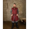 Mytholon Gilet De La Renaissance Tilly Wool, Rouge -Vêtements Viking Soldes Magasin gilet de la renaissance tilly wool rouge