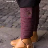 Burgschneider Leg Bandages Asgar, Gris Bordeaux -Vêtements Viking Soldes Magasin leg bandages asgar gris bordeaux