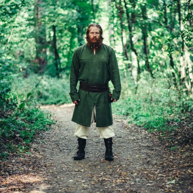 Leonardo Carbone Longue Tunique Viking Hvitserk, Verte 4 Leonardo Carbone Longue Tunique Viking Hvitserk, Verte – Image 2