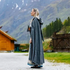 Leonardo Carbone Manteau Brodé Damia Avec Péroné, Gris -Vêtements Viking Soldes Magasin manteau brode damia avec perone gris 2