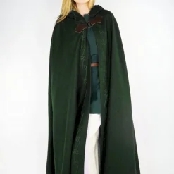 Leonardo Carbone Manteau Brodé Damia Avec Péroné, Vert -Vêtements Viking Soldes Magasin manteau brode damia avec perone vert 4