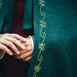 Leonardo Carbone Manteau De Laine Ceridwen, Vert -Vêtements Viking Soldes Magasin manteau de laine ceridwen vert 2