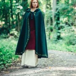 Leonardo Carbone Manteau De Laine Ceridwen, Vert -Vêtements Viking Soldes Magasin manteau de laine ceridwen vert 4