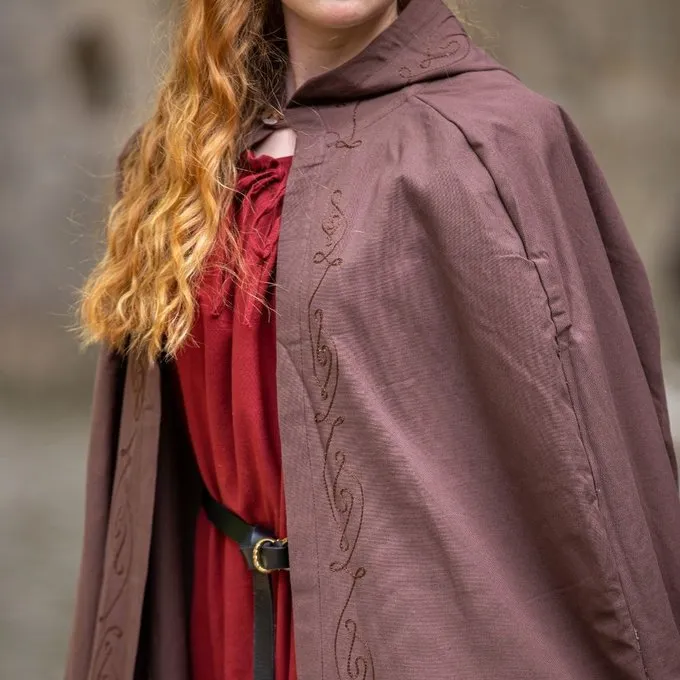 Leonardo Carbone Médiéval Cloak Erna, Brown 7 Leonardo Carbone Médiéval Cloak Erna, Brown – Image 5