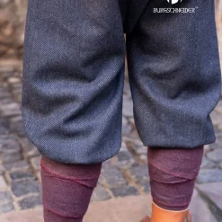 Burgschneider Pantalon Viking à Motif à Chevrons Ivar, Gris Noir -Vêtements Viking Soldes Magasin pantalon viking a motif a chevrons ivar gris noir 2