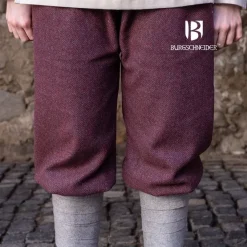 Burgschneider Pantalon Viking à Motif De Chevrons Tilda, Gris Bordeaux