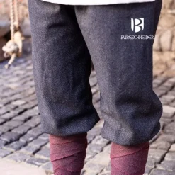 Burgschneider Pantalon Viking à Motif De Chevrons Tilda, Gris Noir