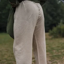 Leonardo Carbone Pantalon Viking En Lin, Naturel -Vêtements Viking Soldes Magasin pantalon viking en lin naturel 3