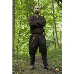 Epic Armoury Pantalon Viking Rollo, Noir -Vêtements Viking Soldes Magasin pantalon viking rollo noir 1