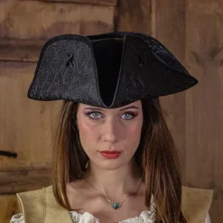 Rawblade Pirate Hat Jack Rackham, Deluxe, Noir 9 Rawblade Pirate Hat Jack Rackham, Deluxe, Noir -Vêtements Viking Soldes Magasin pirate hat jack rackham deluxe noir 2