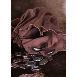 Ulfberth Pochette Argent Médiéval Oxford, Brun Foncé 12 Ulfberth Pochette Argent Médiéval Oxford, Brun Foncé -Vêtements Viking Soldes Magasin pochette argent medieval oxford brun fonce 4