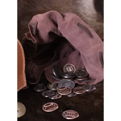 Ulfberth Pochette De L'argent Médiéval Chester, Brun Rouge -Vêtements Viking Soldes Magasin pochette de largent medieval chester brun rouge 4