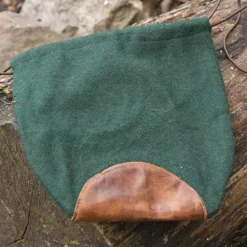 Epic Armoury Pochette En Cuir De Laine, Vert-brun 9 Epic Armoury Pochette En Cuir De Laine, Vert-brun -Vêtements Viking Soldes Magasin pochette en cuir de laine vert brun 3