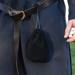 Pochette En Cuir, Noir -Vêtements Viking Soldes Magasin pochette en cuir noir 2