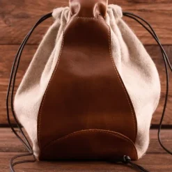 Epic Armoury Pochette En Laine, Marron Beige -Vêtements Viking Soldes Magasin pochette en laine marron beige 4