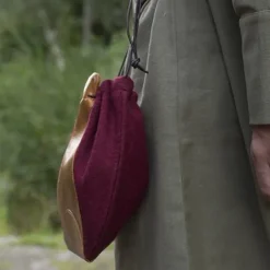 Epic Armoury Pochette En Laine, Marron Rouge -Vêtements Viking Soldes Magasin pochette en laine marron rouge 4