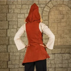 Mytholon Robe En Cuir Freya, Brun Rouge -Vêtements Viking Soldes Magasin robe en cuir freya brun rouge 4