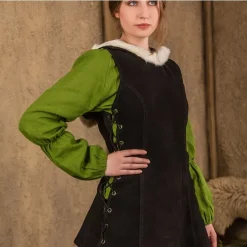 Mytholon Robe En Cuir Freya, Noir