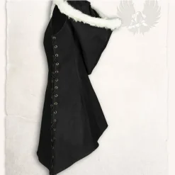 Mytholon Robe En Cuir Freya, Noir -Vêtements Viking Soldes Magasin robe en cuir freya noir 5